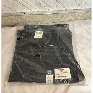 The Foundry Big & Tall Relaxed Straight Flex Denim Jeans 48x30 Dark Whisker NWT